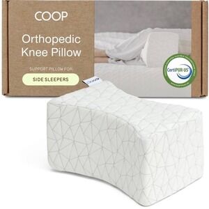 Coop Home Goods Knee Support Pillow White Adjustable Side Sleepers CertiPUR-US